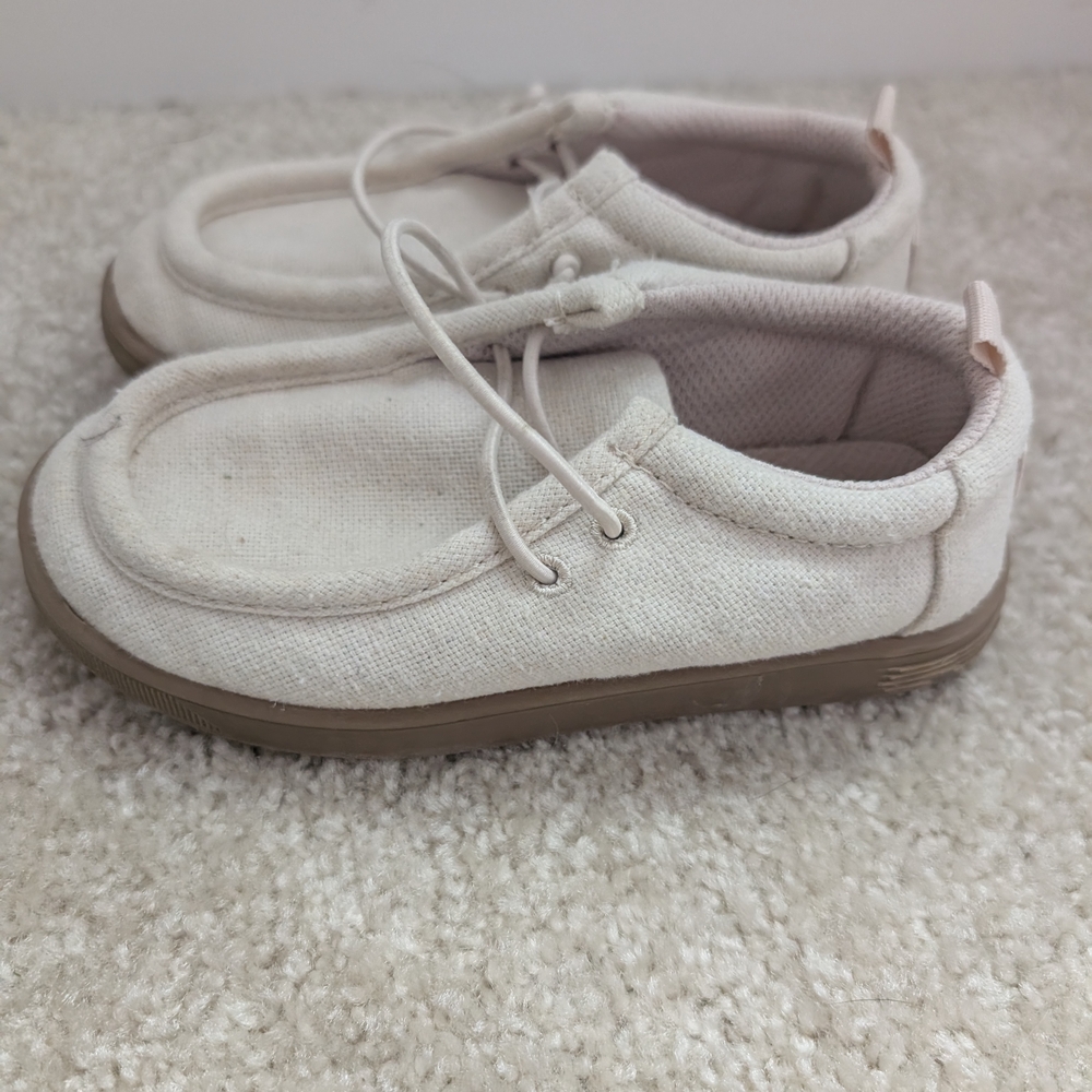 GAP Cream and Brown Moccasins with Suede Texture